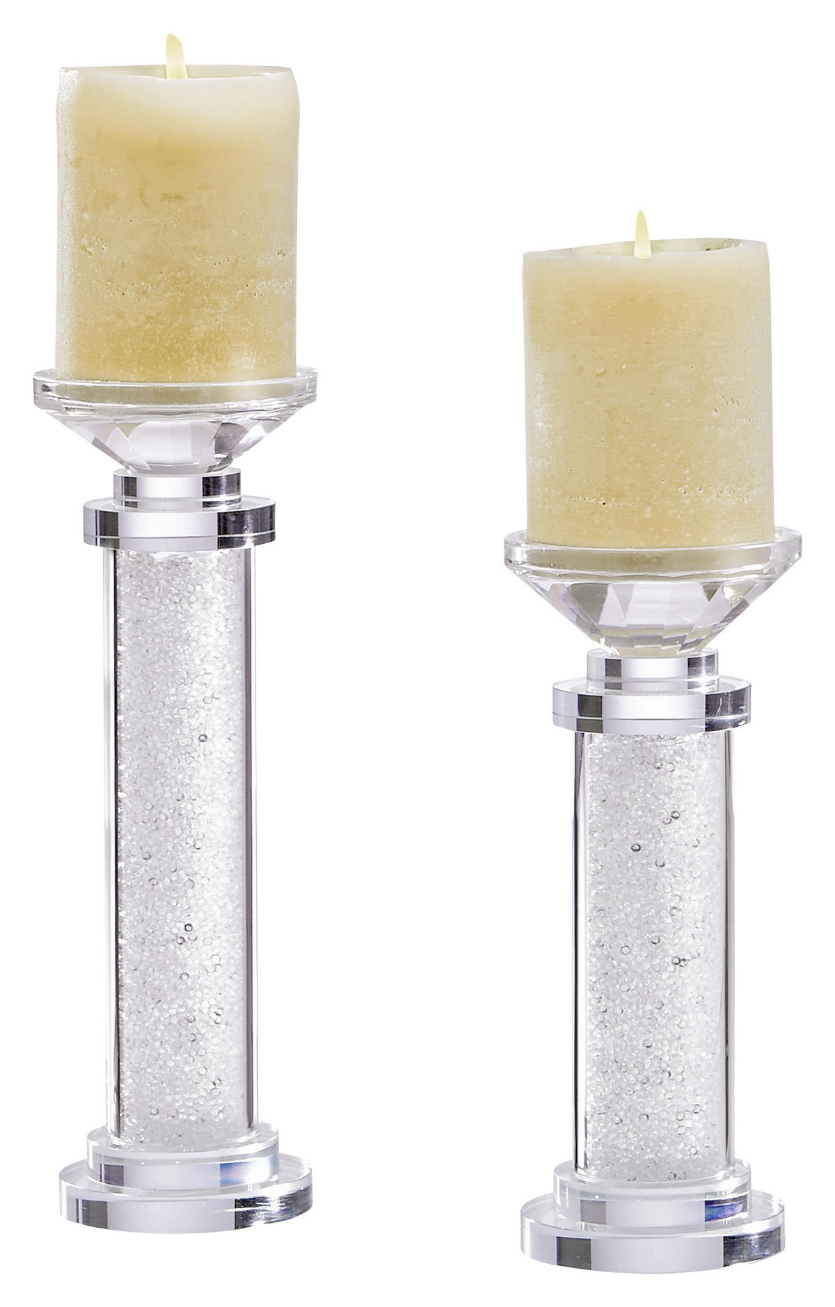 KERZENHALTER - Klar, Basics, Glas (9/21,5/9cm) - Ambia Home