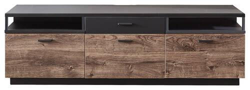 Thumbnail - Cantus Lowboard Bastian, Eiche, Dunkelgrau, Metall, 1 Schubladen, 180x55x50 cm, Beimöbel erhältlich, stehend, Wohnzimmer...