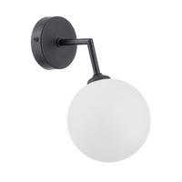 WANDLEUCHTE Dorado 21.5/12/18 cm  - Schwarz, KONVENTIONELL, Glas (21.5/12/18cm)