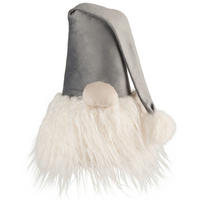 DEKORAČNÝ VANKÚŠ 22/14 cm - sivá, Konventionell, textil (22/14cm) - X-Mas