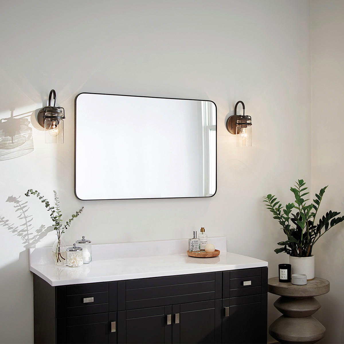 WANDLEUCHTE - Bronzefarben, Design, Glas/Metall (15,9/12,7/29,2cm) - Elstead Lighting