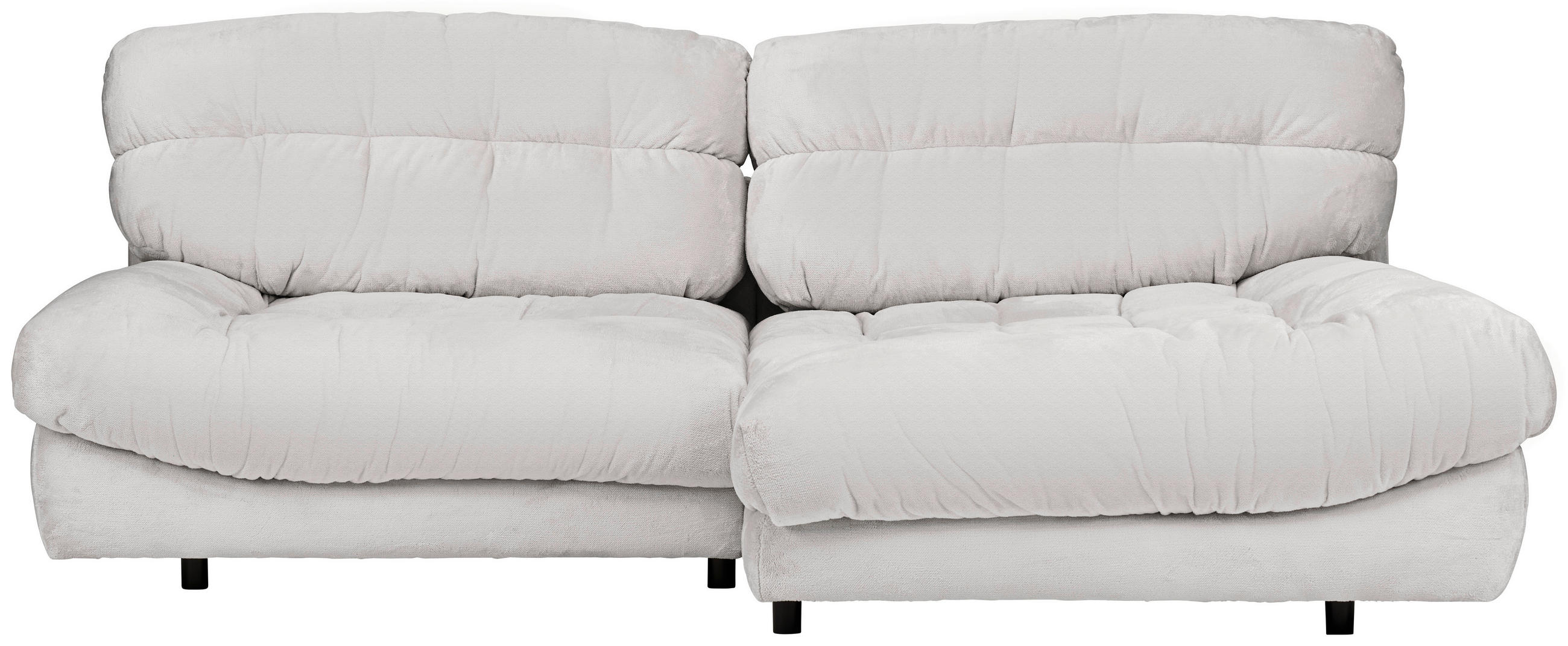 HÖRNSOFFA i plysch vit  - vit/svart, Klassisk, textil/plast (265/170cm) - MID.YOU