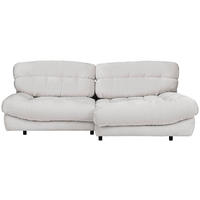 HÖRNSOFFA i plysch vit  - vit/svart, Klassisk, textil/plast (265/170cm) - MID.YOU