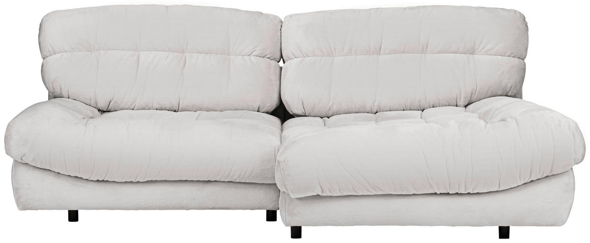 HÖRNSOFFA i plysch vit  - vit/svart, Klassisk, textil/plast (265/170cm) - MID.YOU