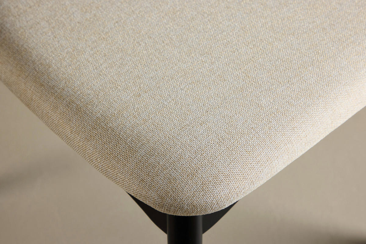 STUHL     - Beige/Schwarz, MODERN, Holz/Textil (47/80/54cm) - Livetastic