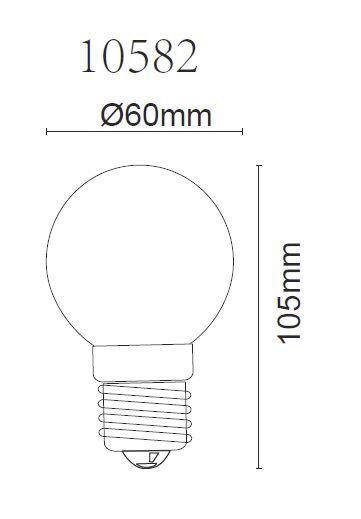 Bec LED - străveziu, Basics, sticlă (6/10,6cm)