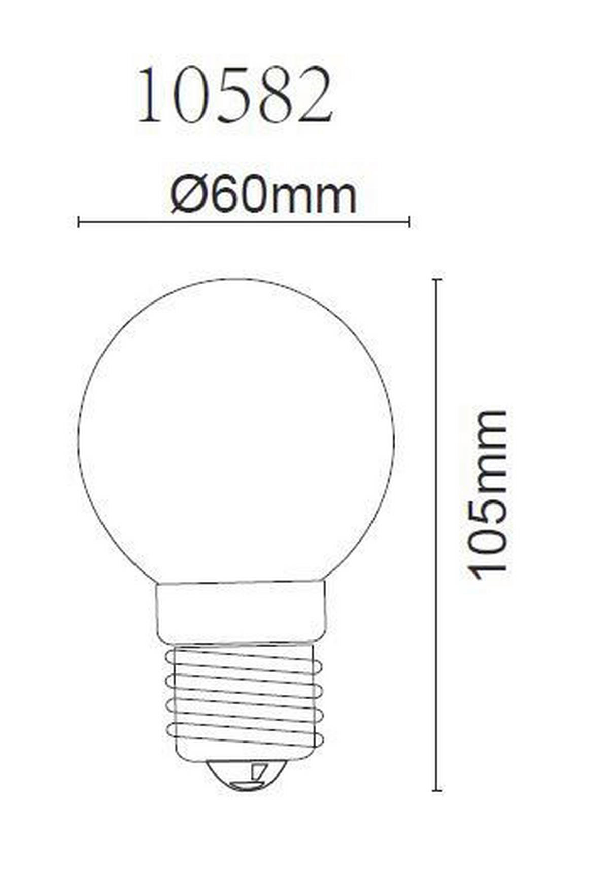 Bec LED - străveziu, Basics, sticlă (6/10,6cm)