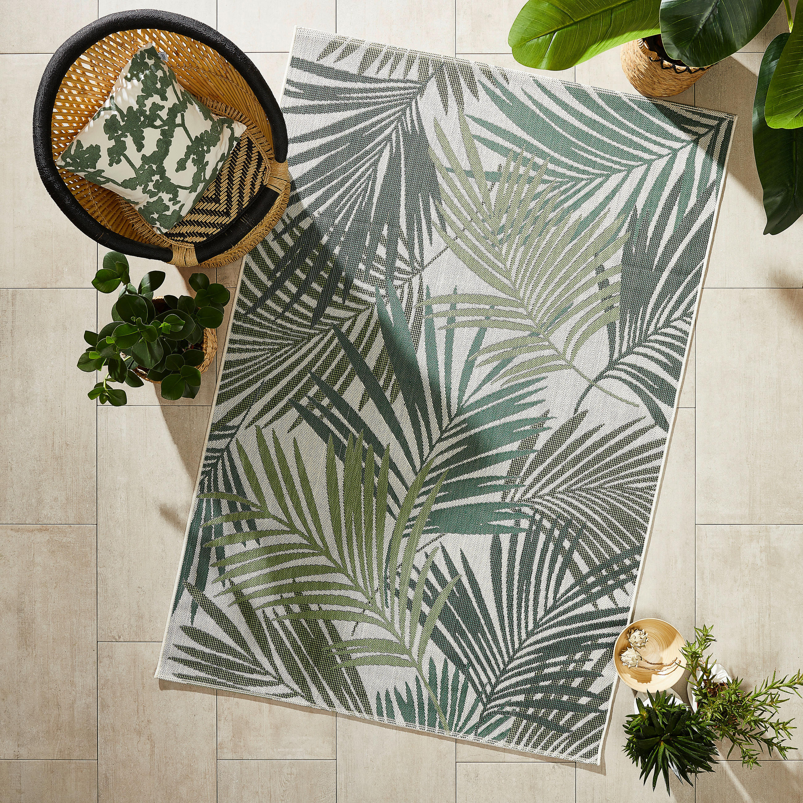 OUTDOORTEPPICH 80/150 cm Grün, Hellgrün  - Hellgrün/Grün, Trend, Naturmaterialien/Textil (80/150cm) - Novel
