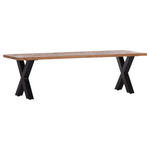SITZBANK 160/45/40 cm Naturfarben Mangoholz massiv Metall  - Schwarz/Naturfarben, LIFESTYLE, Holz/Metall (160/45/40cm) - Landscape