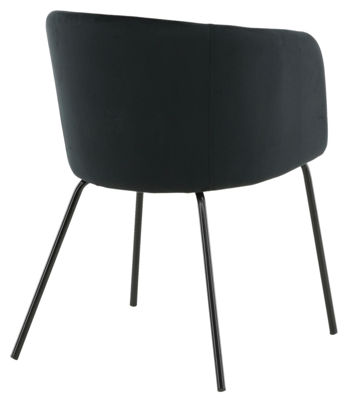 STOL järn sammet  - svart, Klassisk, metall/trä (55/78/55cm) - Livetastic