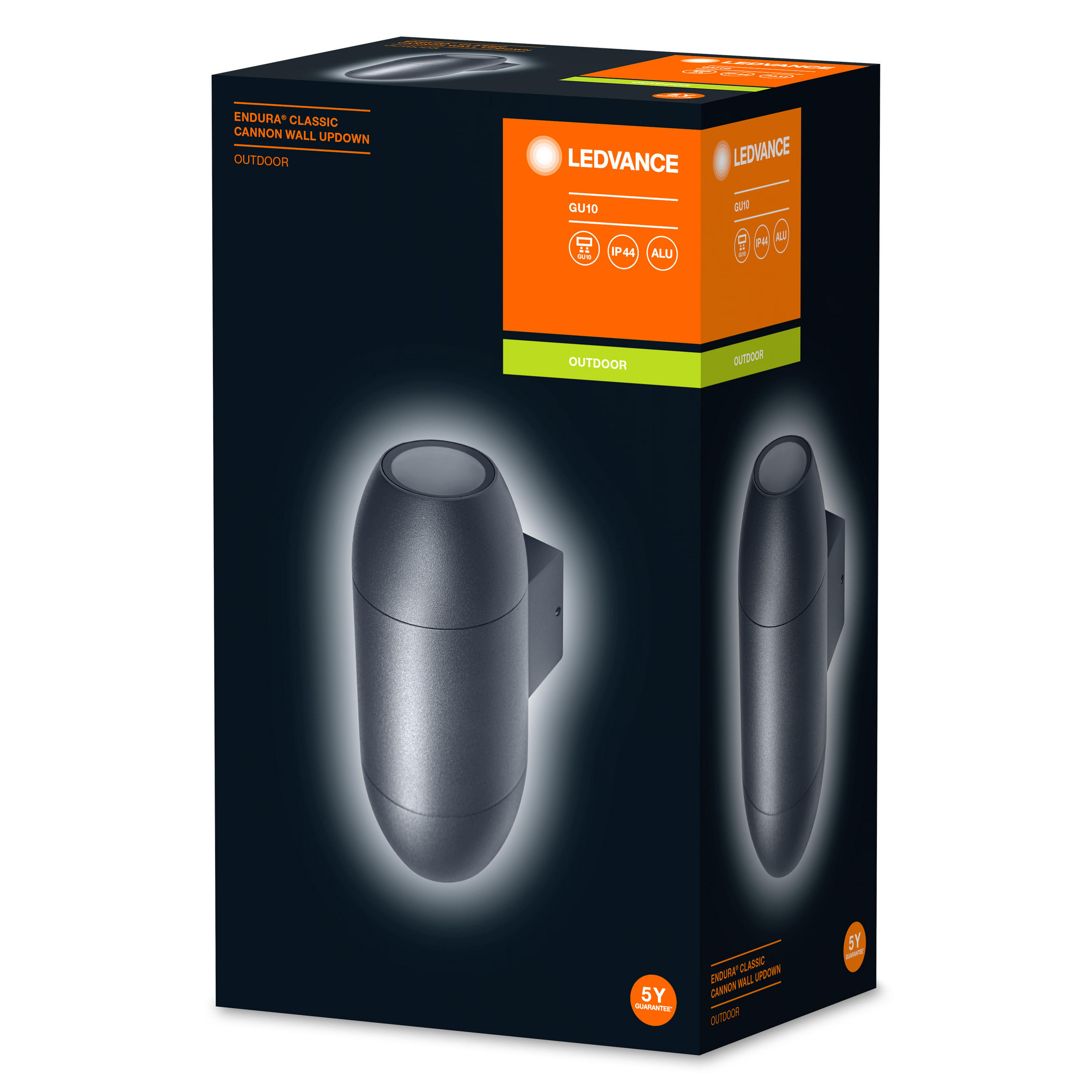 AUßENWANDLEUCHTE Endura Classic Cannon UpDown 10,5/7,5/18 cm   - Anthrazit, Basics, Glas/Metall (10,5/7,5/18cm) - Ledvance