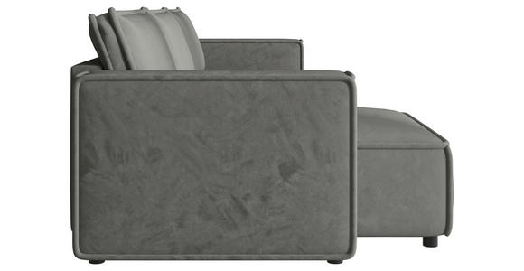 WOHNLANDSCHAFT Grau Webstoff  - Schwarz/Grau, MODERN, Kunststoff/Textil (153/350/153cm) - Xora
