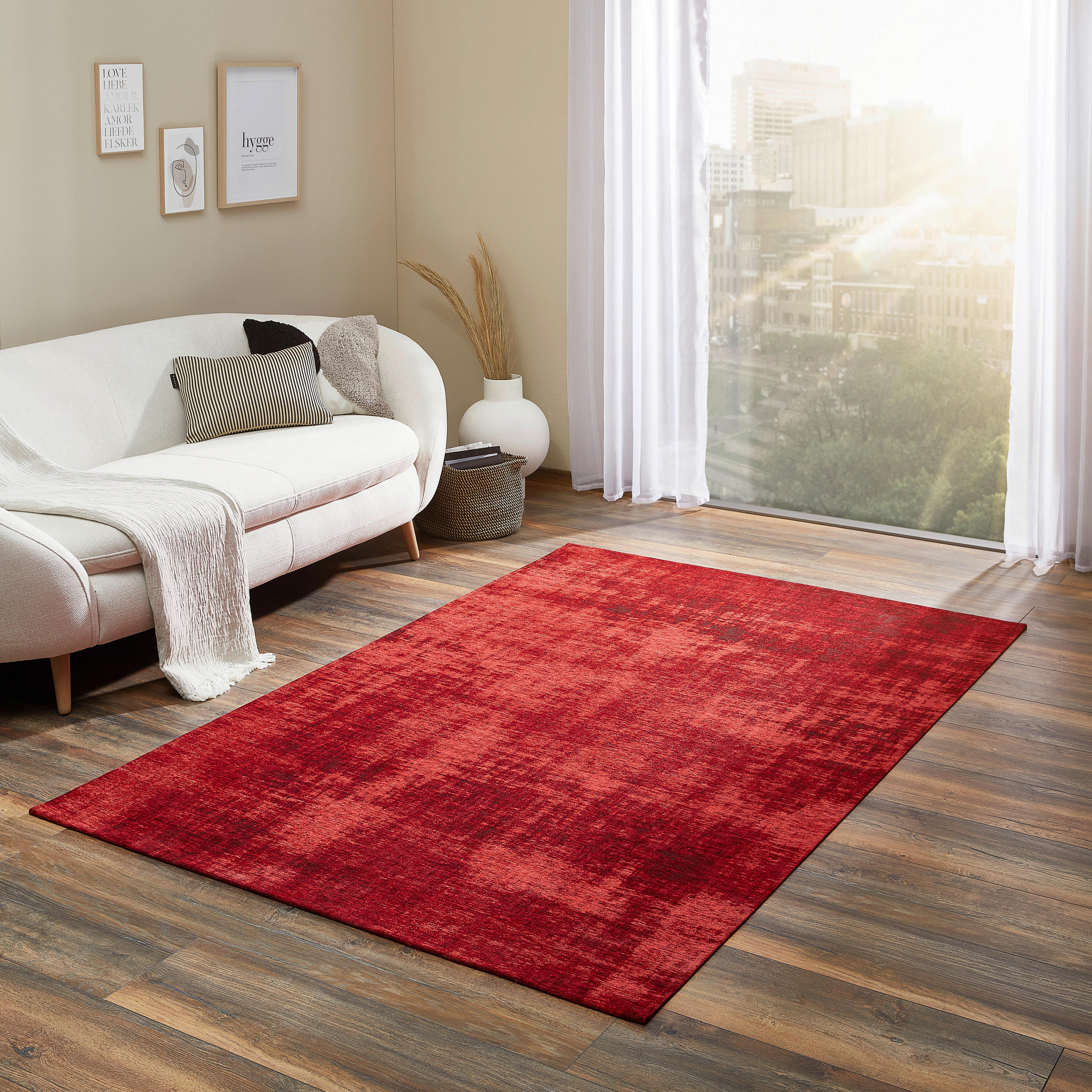 WEBTEPPICH 68/120 cm Rot  - Rot, Basics, Textil (68/120cm) - Novel