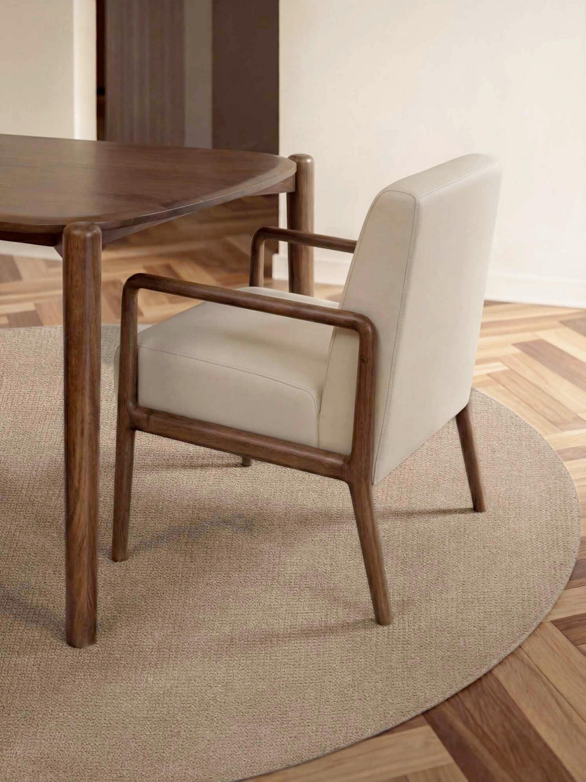 WOLLTEPPICH 160 cm Greenwich Beige rund  - Beige, Basics, Textil (160cm) - Ted Baker