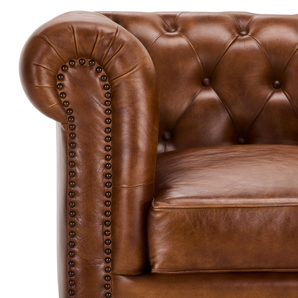 SESSEL in Echtleder Braun  - Braun, LIFESTYLE, Leder (84/79/77cm) - Landscape