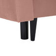 SCHLAFSOFA  in Samt Rosa  - Schwarz/Rosa, KONVENTIONELL, Holz/Textil (220/95/98cm) - Carryhome