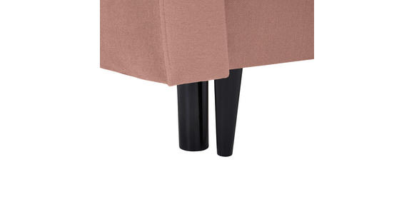 SCHLAFSOFA  in Samt Rosa  - Schwarz/Rosa, KONVENTIONELL, Holz/Textil (220/95/98cm) - Carryhome