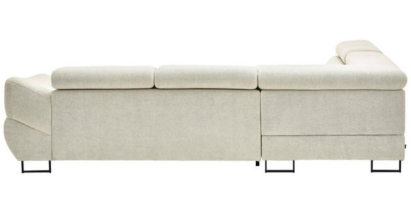 ECKSOFA in Webstoff Beige  - Beige/Schwarz, Design, Textil/Metall (235/280cm) - Hom`in