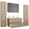 BADEZIMMER  in 127 cm  - Weiß/Grau, MODERN, Keramik/Holzwerkstoff (127cm) - MID.YOU