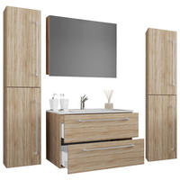 BADEZIMMER  in 127 cm  - Weiß/Grau, MODERN, Keramik/Holzwerkstoff (127cm) - MID.YOU