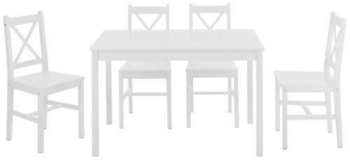 TISCHGRUPPE Weiß  - Weiß, LIFESTYLE, Holz (118/75/74cm) - MID.YOU