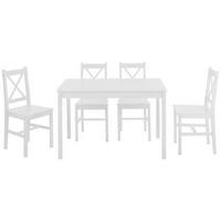 TISCHGRUPPE Weiß  - Weiß, LIFESTYLE, Holz (118/75/74cm) - MID.YOU