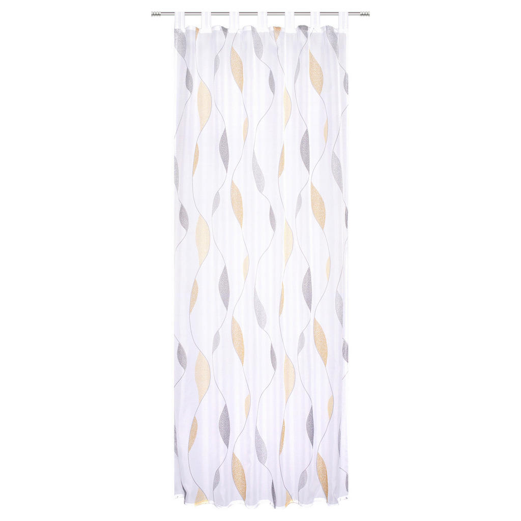 Vorhang Mit Schlaufen Und Band Paolo 140x255 Cm Gelb/weiß