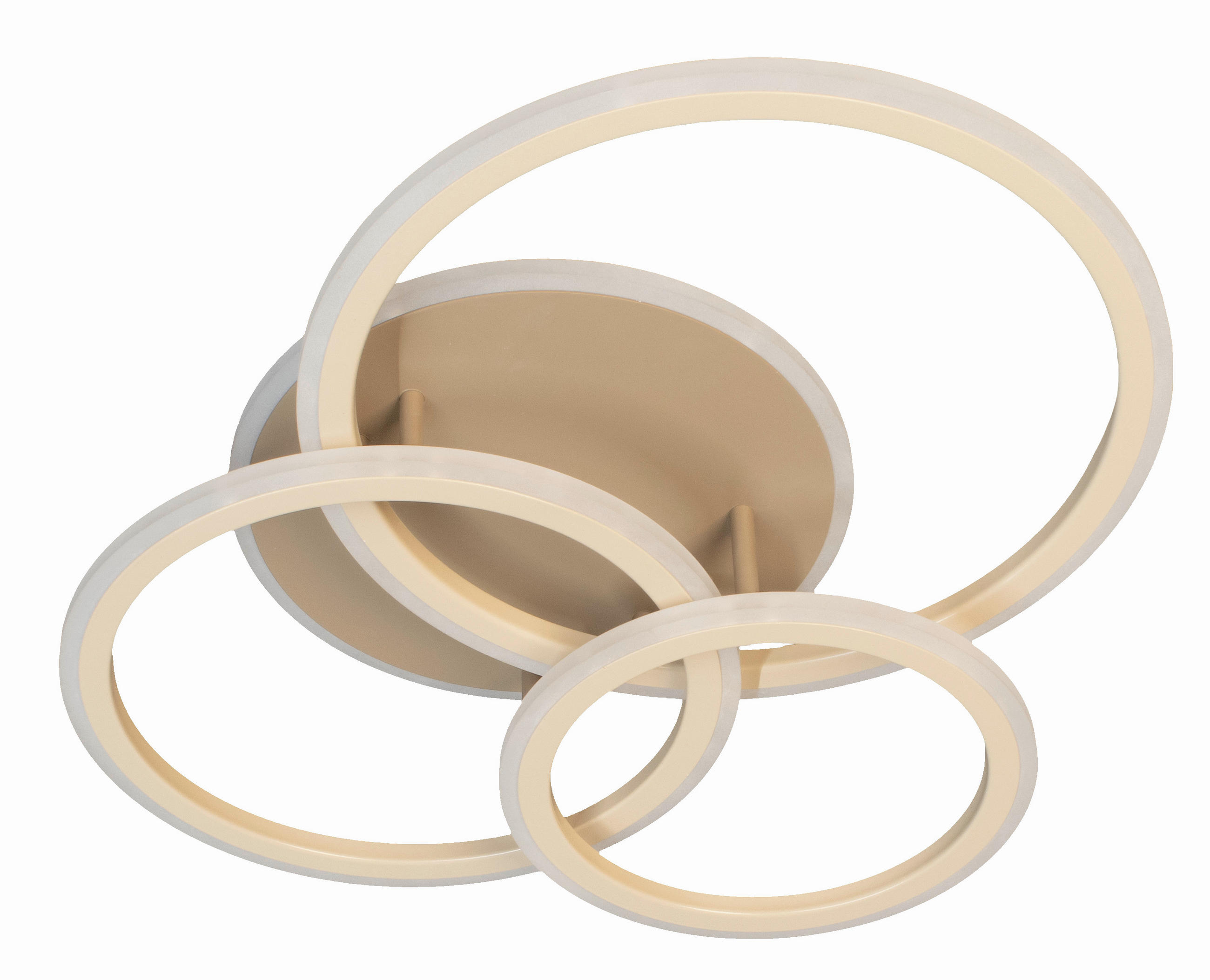 LED-DECKENLEUCHTE Gelder 50,5/60 cm   - Sandfarben, Design, Metall (50,5/60cm) - Fischer & Honsel