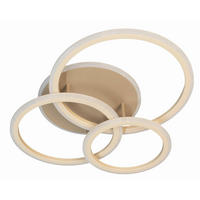 LED-DECKENLEUCHTE Gelder 50,5/60 cm   - Sandfarben, Design, Metall (50,5/60cm) - Fischer & Honsel