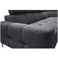 ECKSOFA in Struktur Anthrazit  - Anthrazit/Schwarz, MODERN, Textil/Metall (254/212cm) - Carryhome