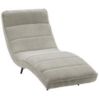 RELAXLIEGE in Webstoff Ecru  - Ecru/Schwarz, Design, Textil/Metall (78/83/168cm) - Welnova