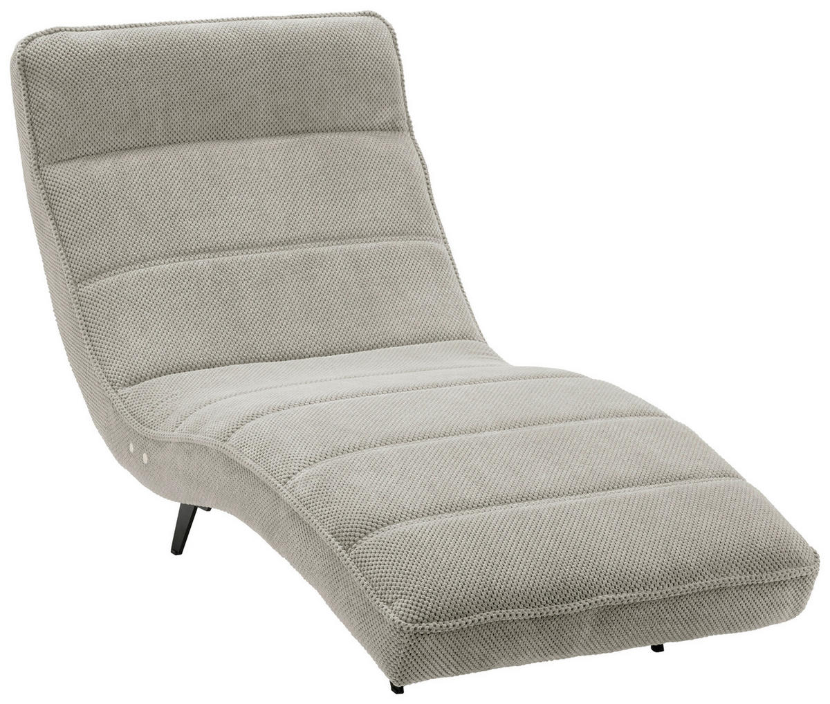 RELAXLIEGE in Webstoff Ecru  - Ecru/Schwarz, Design, Textil/Metall (78/83/168cm) - Welnova