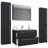 BADEZIMMER  in 167 cm  - Weiss/Schwarz, Modern, Keramik/Holzwerkstoff (167cm) - MID.YOU