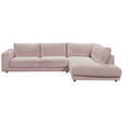 ECKSOFA  in Cord Rosa  325/224 cm  - Schwarz/Rosa, Design, Kunststoff/Textil (325/224cm) - Hom`in
