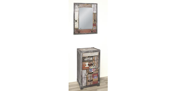 WANDSPIEGEL 55/75/8 cm in rechteckig - Multicolor, Basics, Glas/Holzwerkstoff (55/75/8cm) - Carryhome