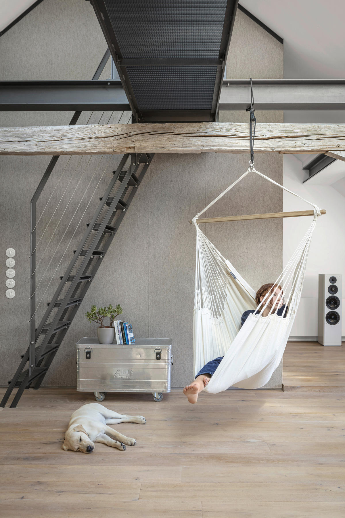HÄNGESESSEL comfort cotton 110/160/180 cm  - Weiß, KONVENTIONELL, Holz/Textil (110/160/180cm) - La Siesta