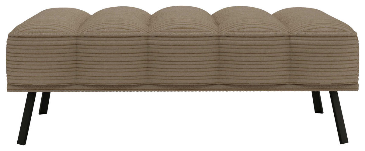 HOCKER Batyline®, Cord Braun  - Schwarz/Braun, Design, Textil/Metall (131/49/77cm) - Lomoco