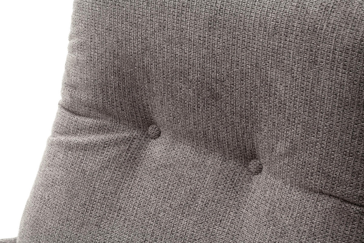 SESSEL Flachgewebe Dunkelgrau    - Chromfarben/Dunkelgrau, Design, Textil/Metall (82/102/81cm) - Pure Home Lifestyle