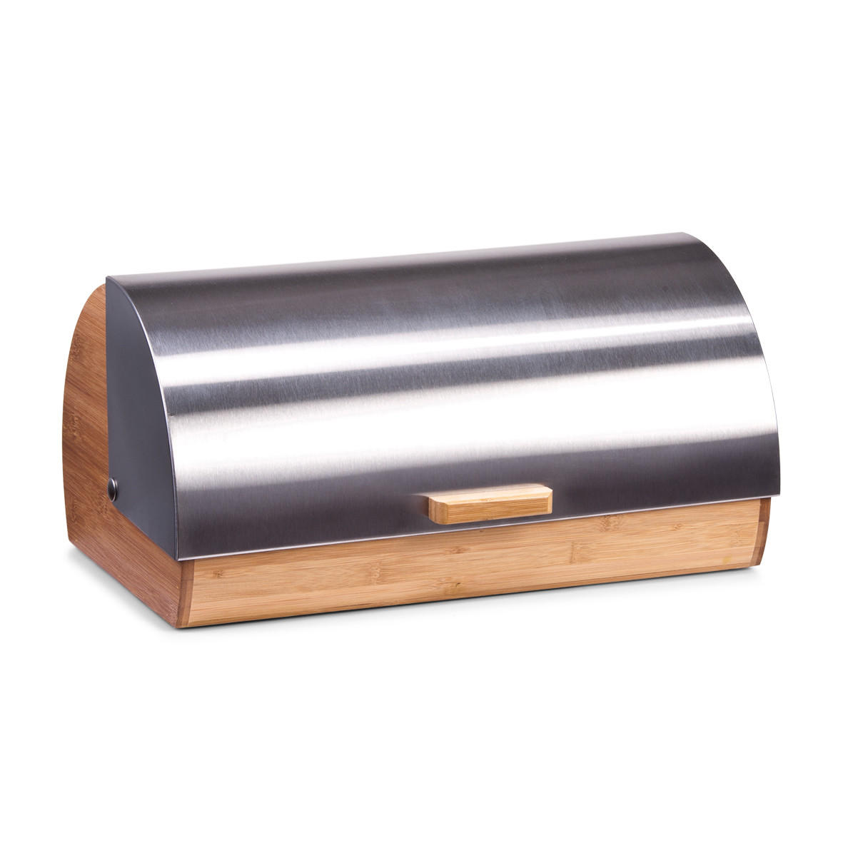 BROTKASTEN - Edelstahlfarben/Silberfarben, Basics, Holz/Metall (39/25/19cm) - Zeller Present