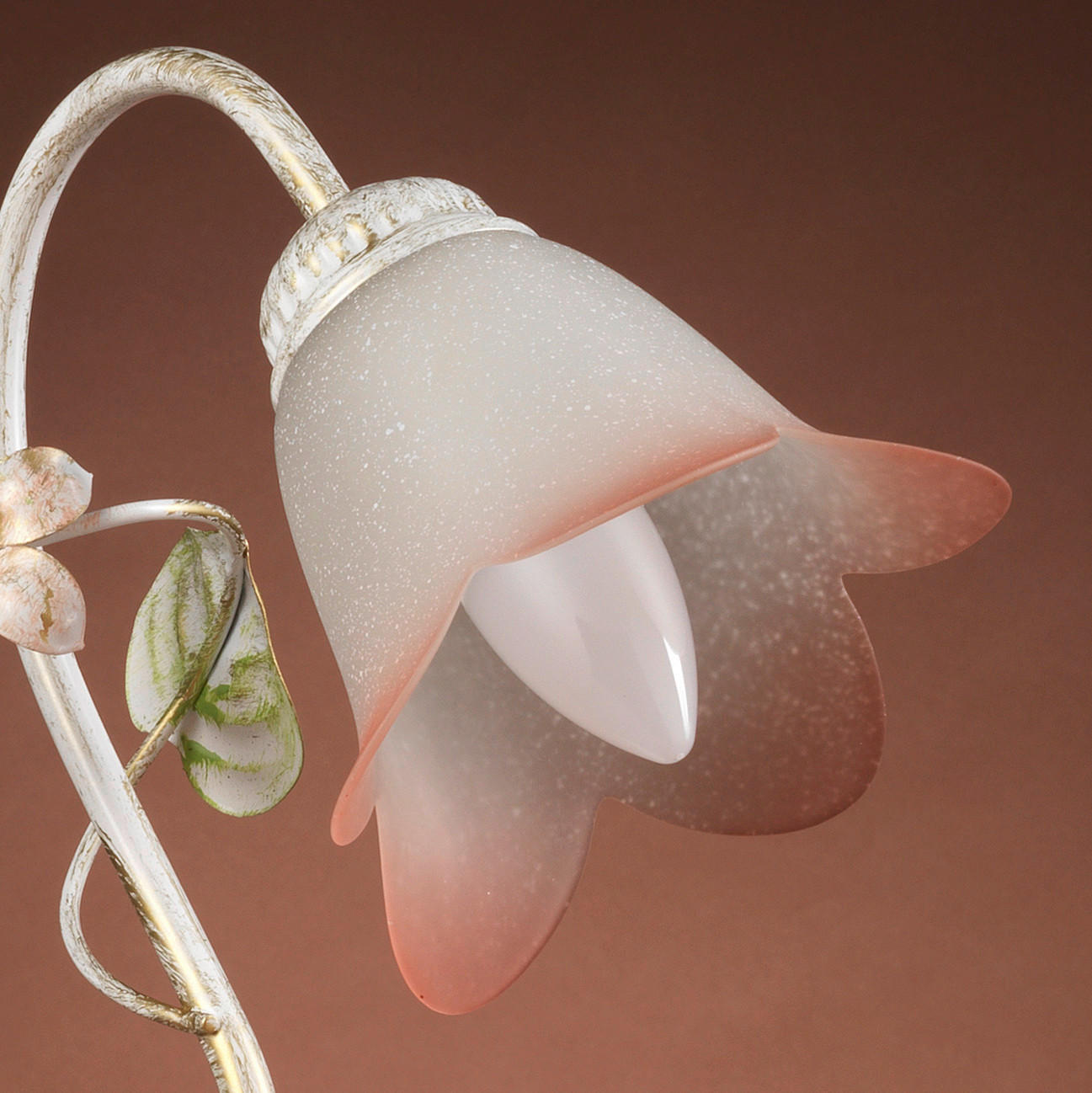 TISCHLEUCHTE 23/15/31 cm   - Weiß, Natur, Glas/Metall (23/15/31cm)