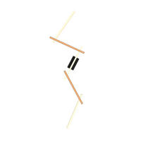 PLAFONIERĂ CU LED - culoare lemn fag/negru, Natur, lemn/metal (220/11/5cm)