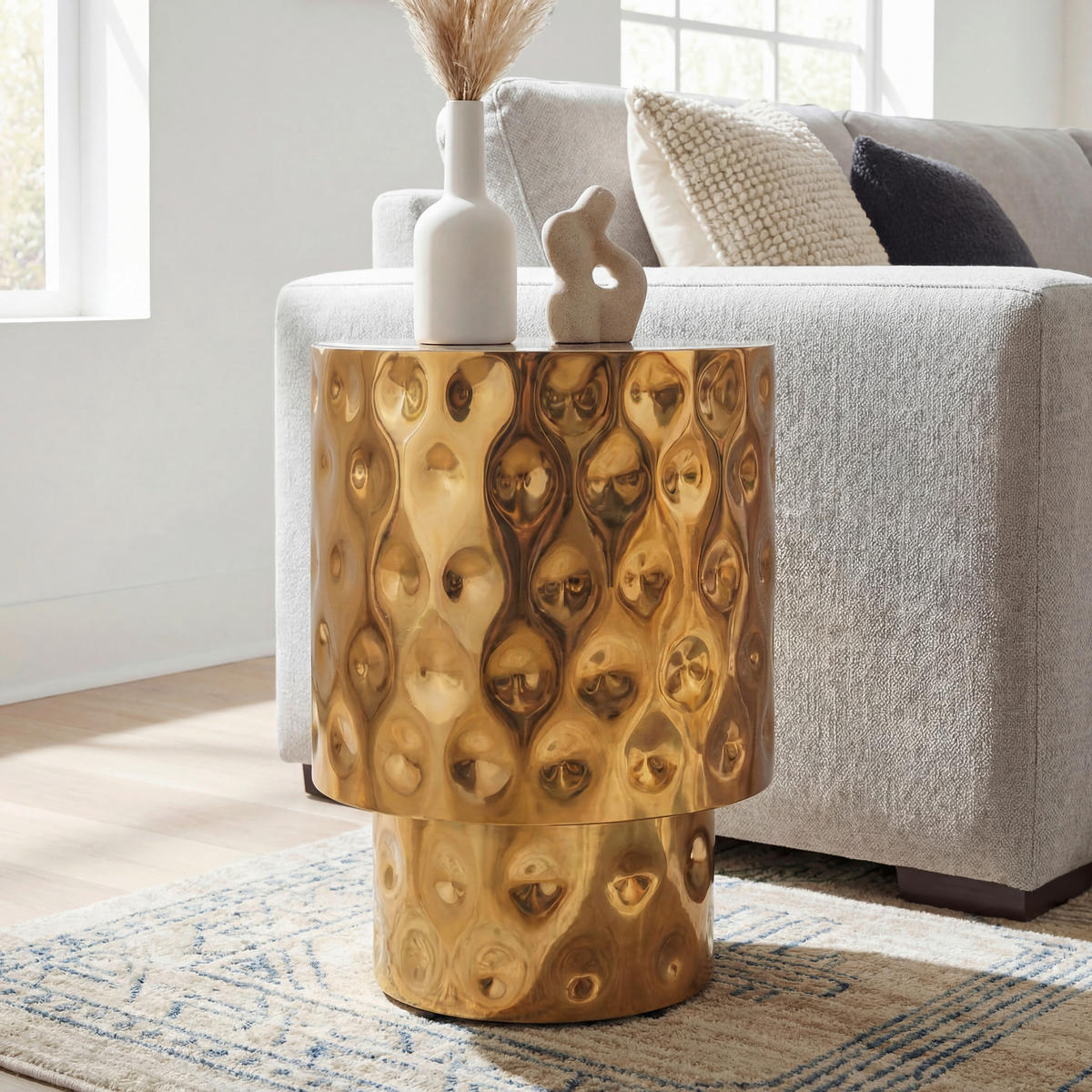 BEISTELLTISCH Metall 36/36/50 cm  - Goldfarben, Design, Metall (36/36/50cm) - Livetastic