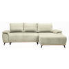 ECKSOFA Beige Chenille  - Beige/Schwarz, MODERN, Textil/Metall (262/168cm) - home24