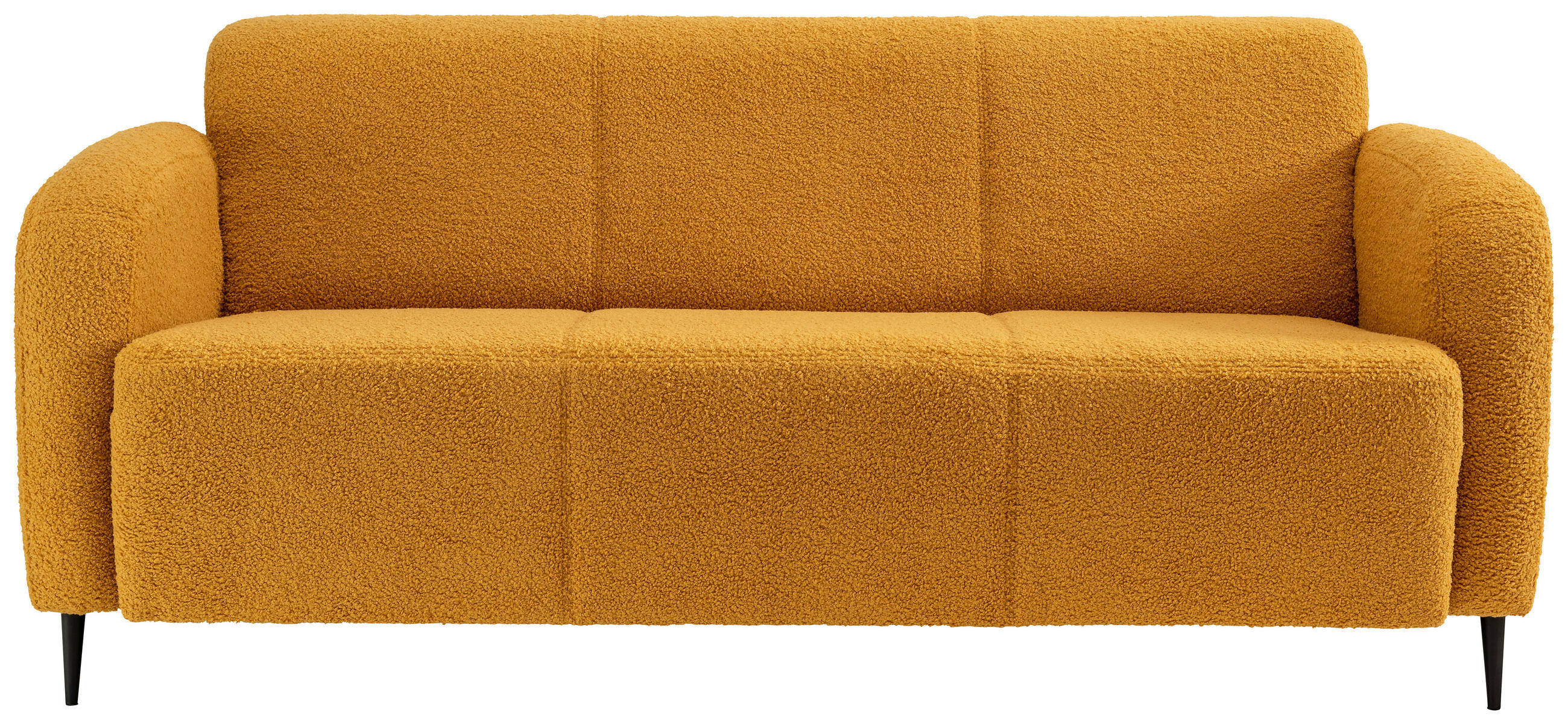 3-SITZER-SOFA Teddystoff Gelb  - Gelb/Schwarz, MODERN, Textil/Metall (180/76/90cm) - Livetastic