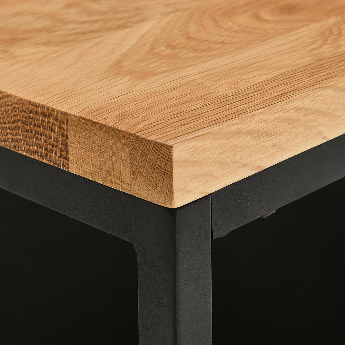 KONFERENČNÍ STOLEK, přírodní barvy, černá, dřevo, kov, 105/65/45,5 cm - černá/přírodní barvy, Design, kov/dřevo (105/65/45,5cm) - MID.YOU