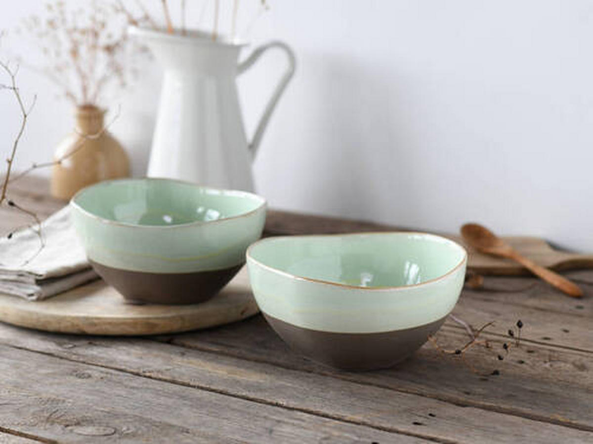SCHALE   - Salbeigrün, Trend, Keramik - Creatable