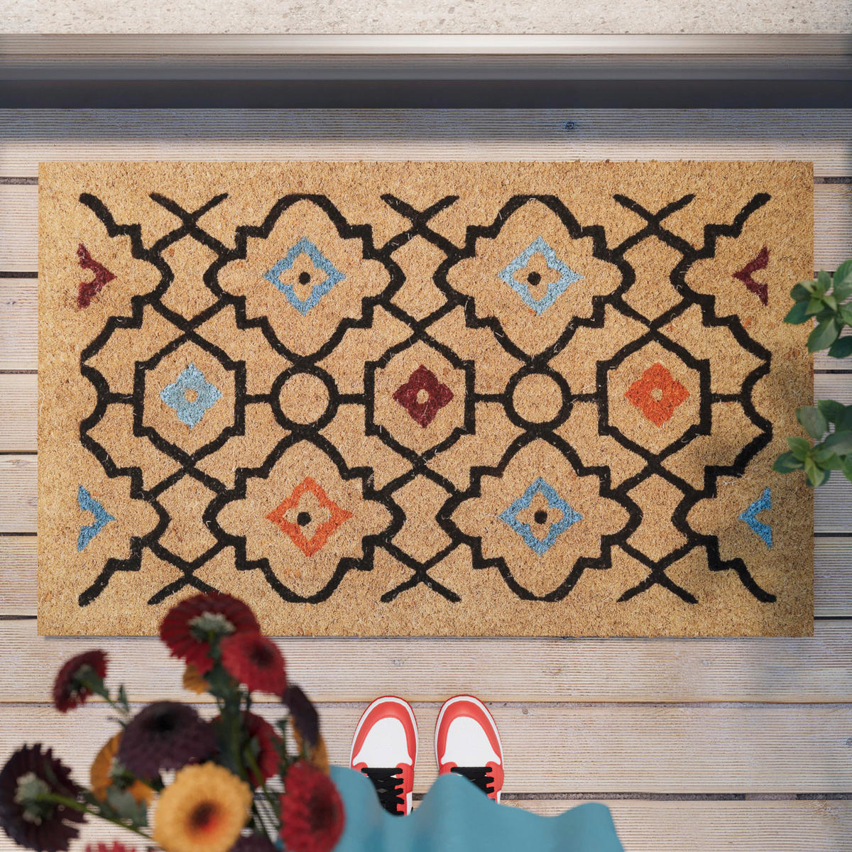 FUßMATTE 60/90 cm Posh Palace  - Multicolor, KONVENTIONELL, Kunststoff/Textil (60/90cm) - WECON HOME