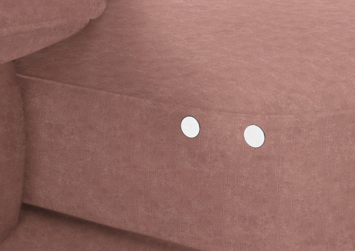 ECKSOFA in Velours Flieder  - Flieder/Schwarz, Design, Textil/Metall (180/310cm) - Dieter Knoll