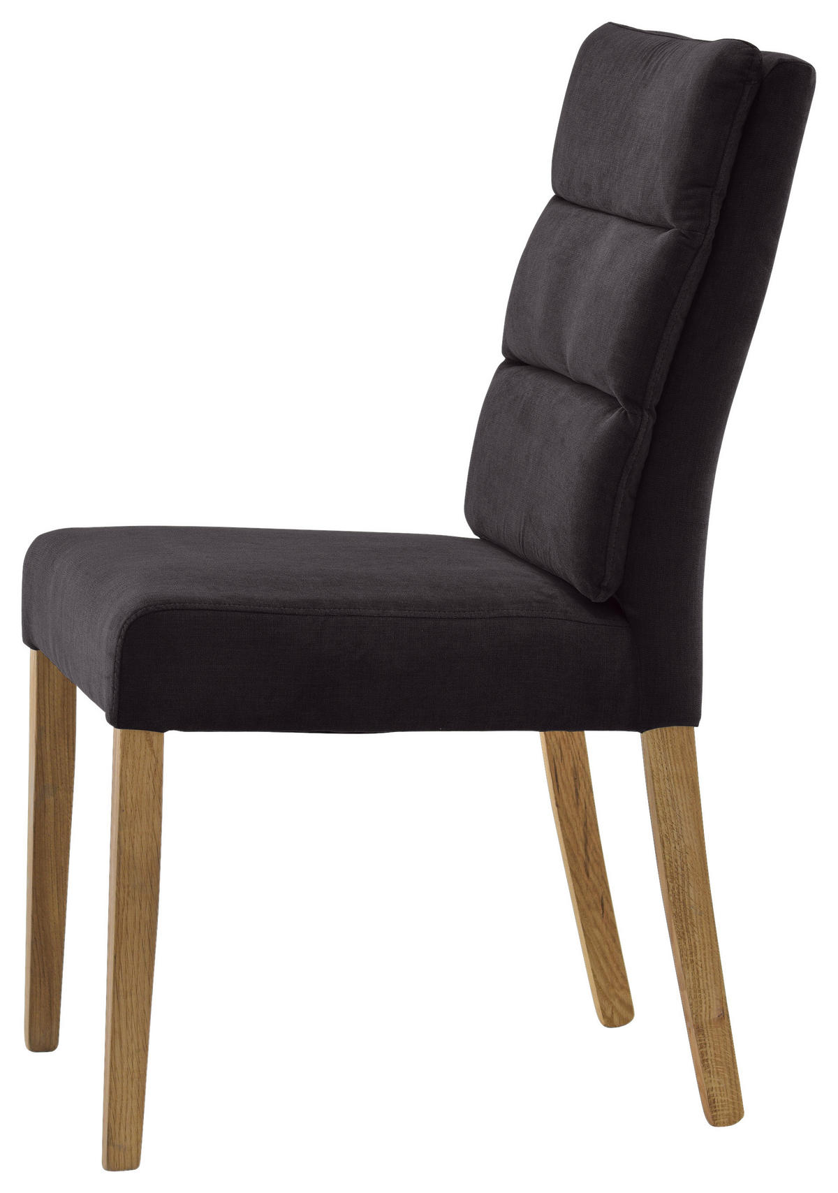 STUHL in Holz, Textil Schwarz, Eichefarben  - Eichefarben/Schwarz, KONVENTIONELL, Holz/Textil (47/95/64cm) - Cantus