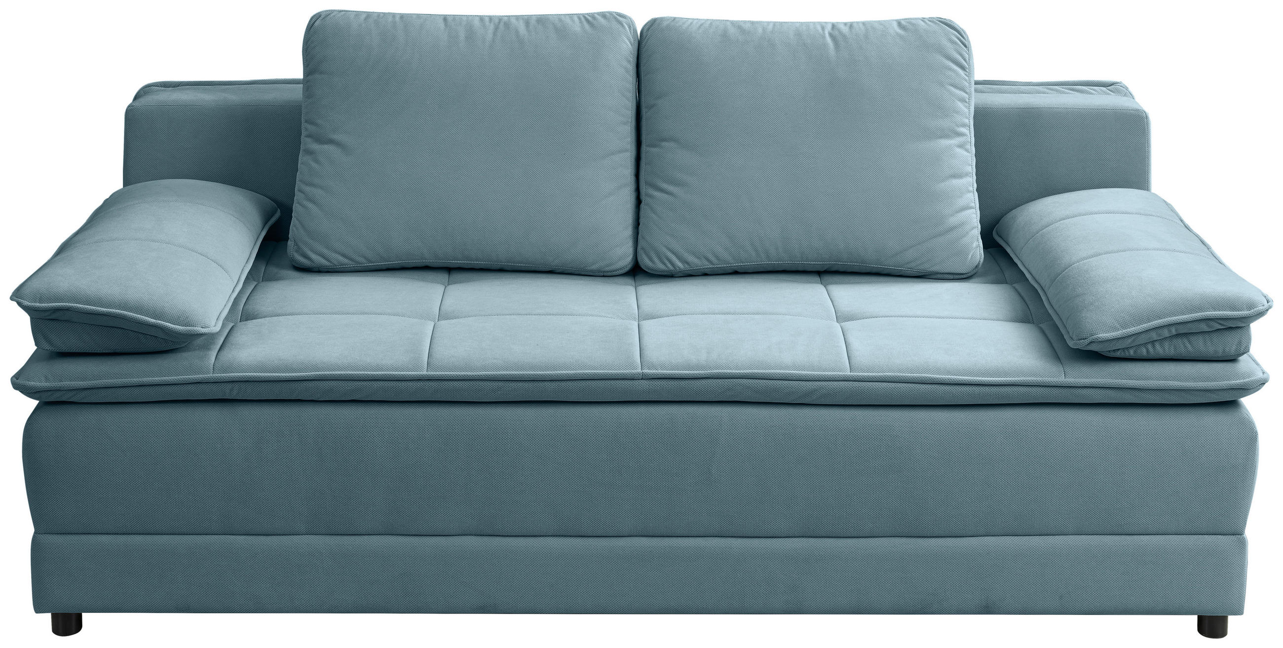 SCHLAFSOFA Webstoff Hellblau  - Schwarz/Hellblau, MODERN, Kunststoff/Textil (202/73-92/105cm) - MID.YOU